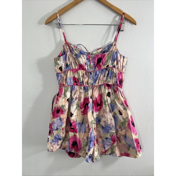 Aureum Tommy Romper Womens Medium Multi Tie in Front Babydoll Y2K‎ - Picture 6 of 13